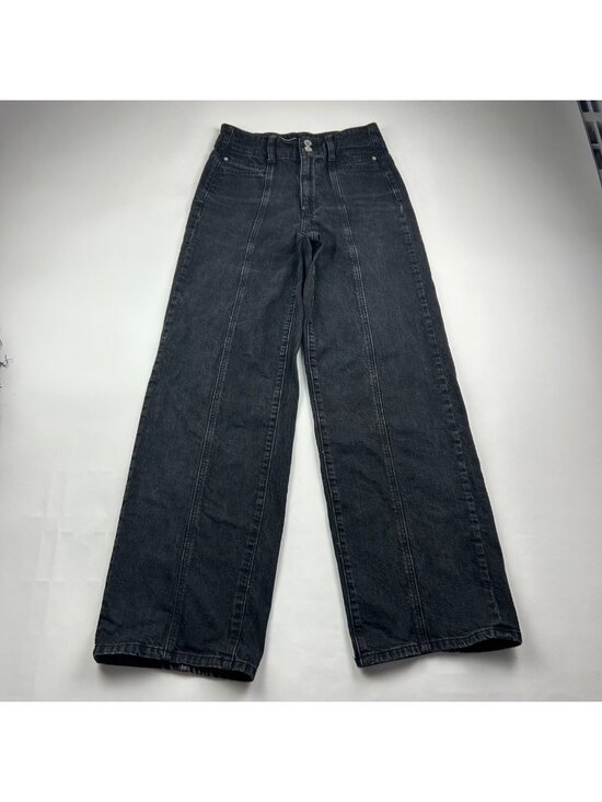 Universal Thread Denim - Universal Thread Black Denim High Rise Wide Leg Jeans 6R